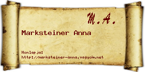Marksteiner Anna névjegykártya